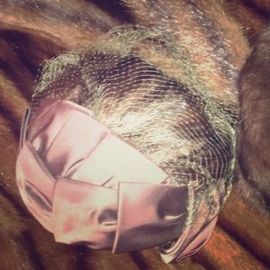 Vintage mink and satin birdcage hat